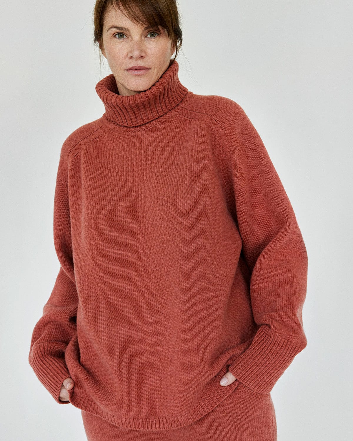 Rudenėja: Terracotta Recycled Wool Turtleneck – The Knotty Ones