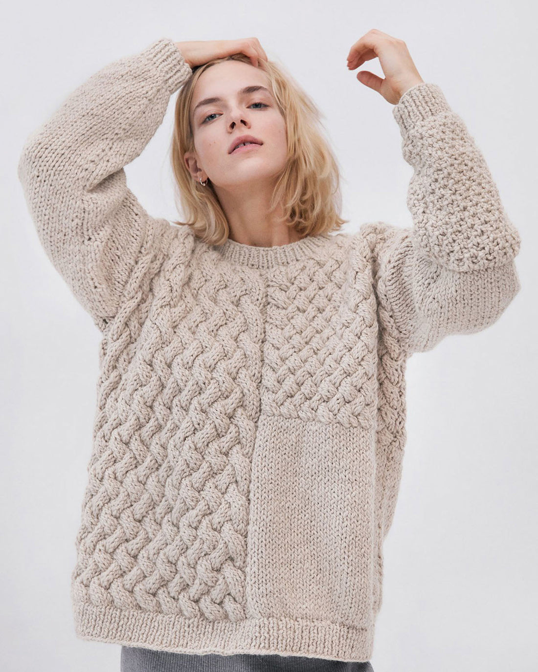 Heartbreaker: Beige Alpaca & Wool Sweater – The Knotty Ones