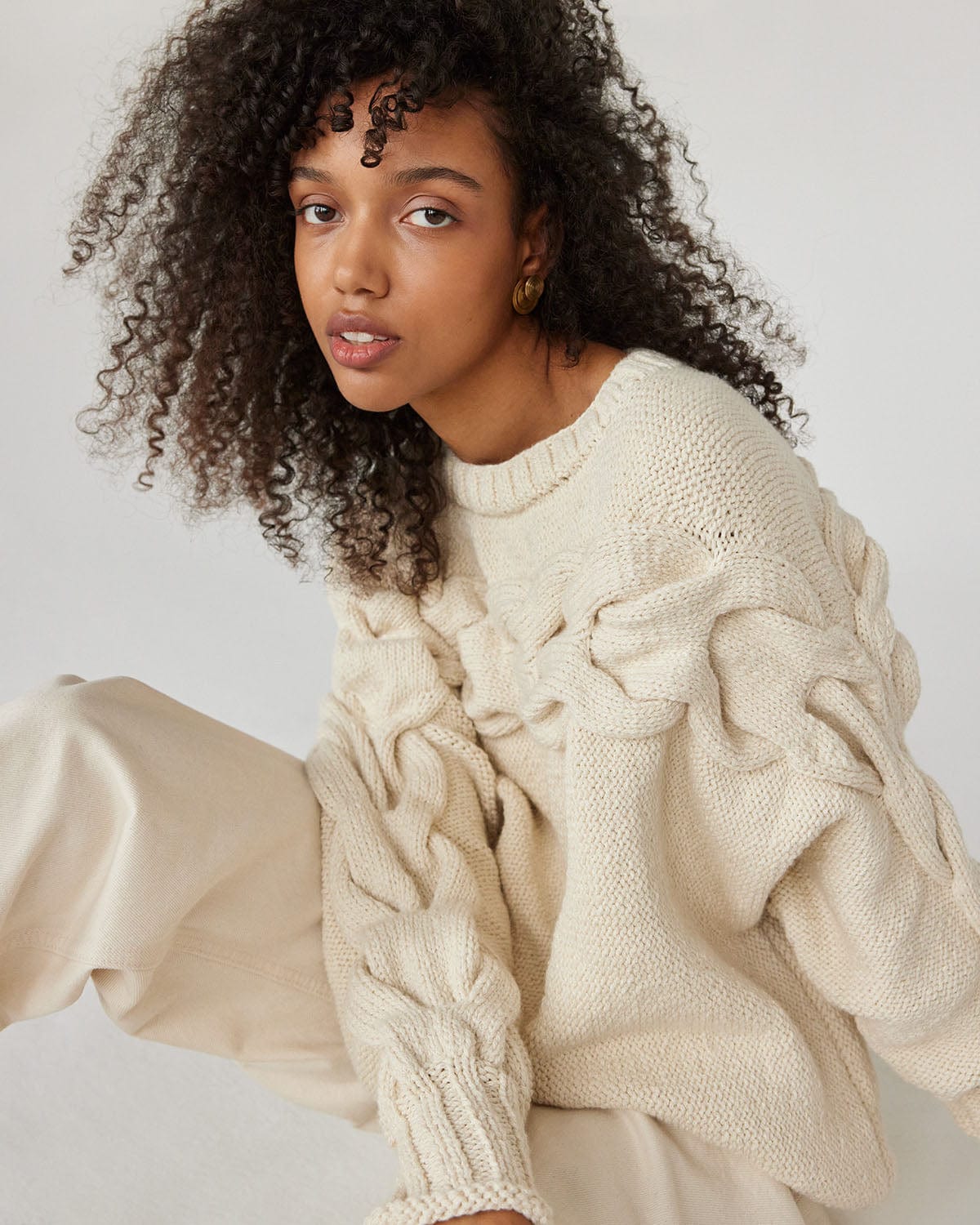 Jūra: Oat Milk Alpaca Wool & Cotton Sweater – The Knotty Ones