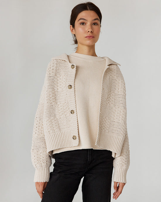 Prietema: Oat Milk Crochet Cotton Jacket – The Knotty Ones