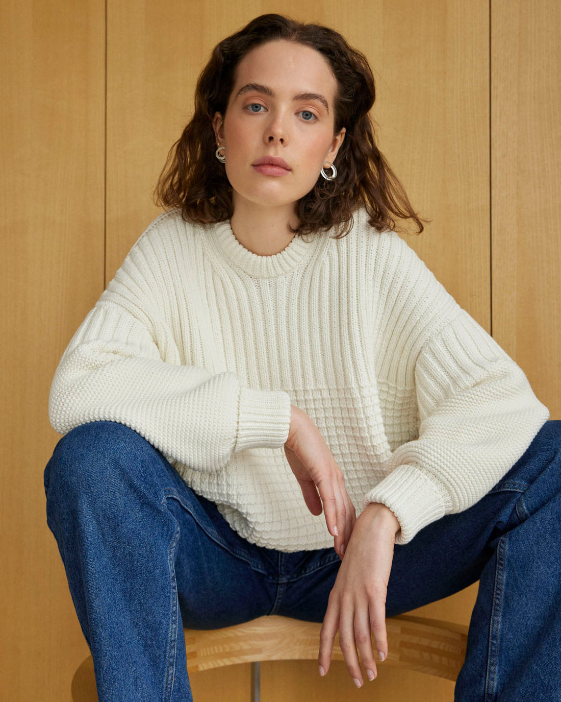 Delčia: Dusty Blue Cotton Sweater – The Knotty Ones