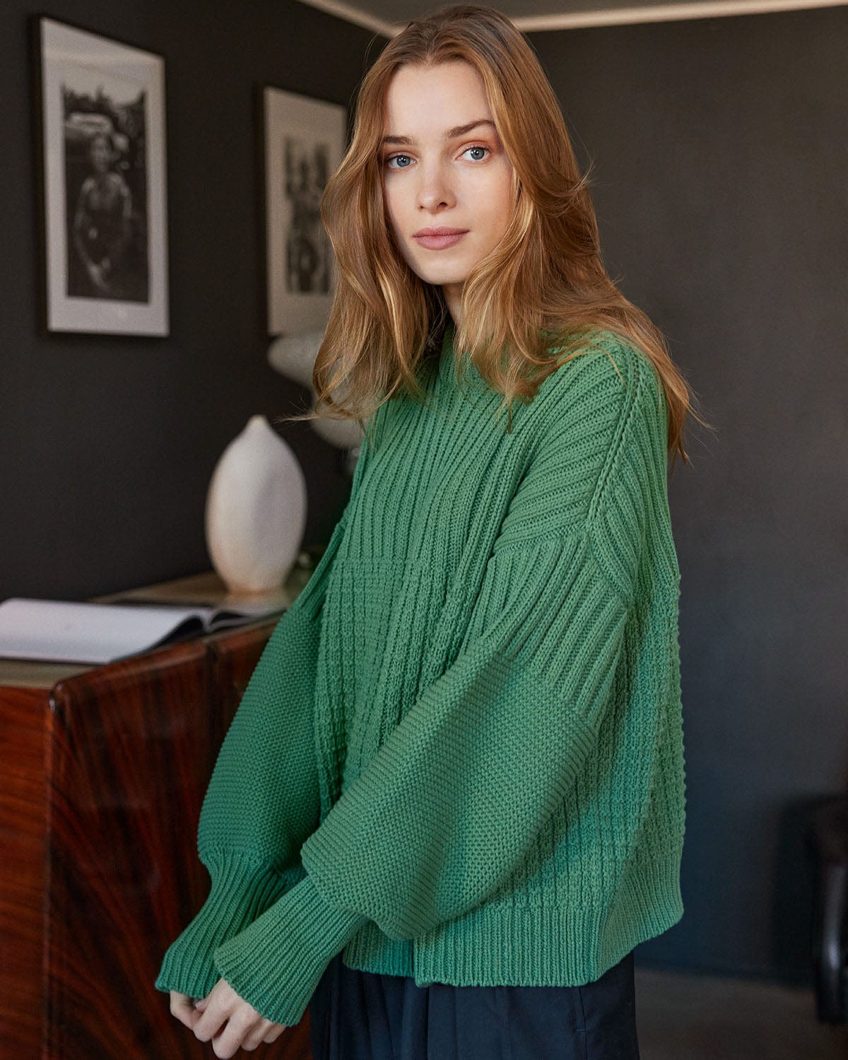 Cotton-blend Chunky Ribbed Sweater