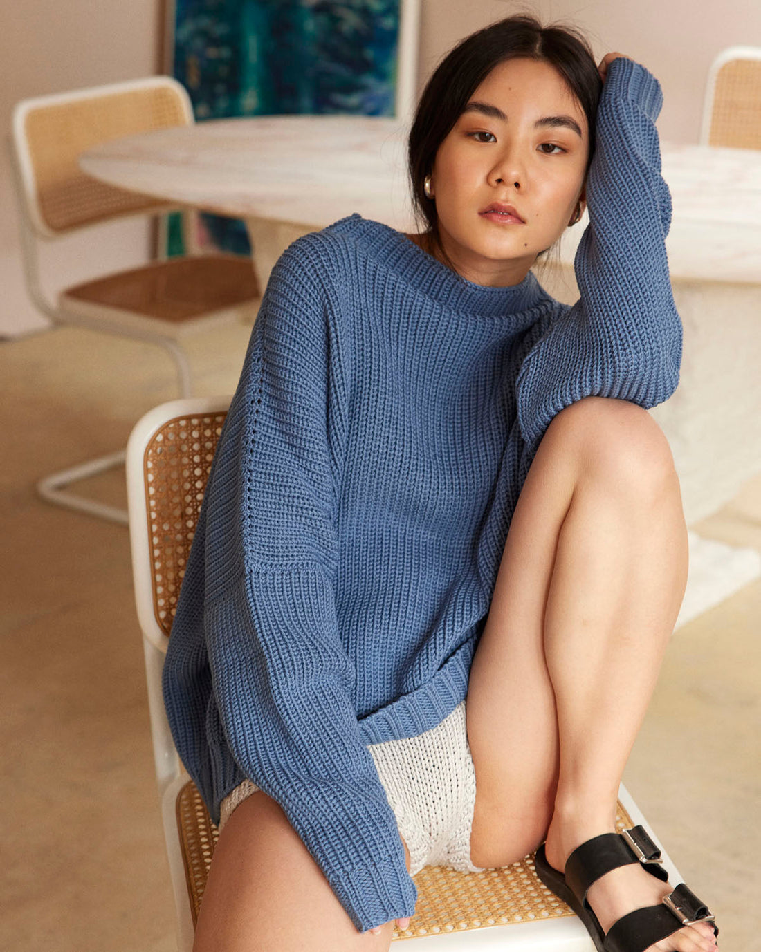 Louis Vuitton brand blue Sweater, Leggings • Kybershop